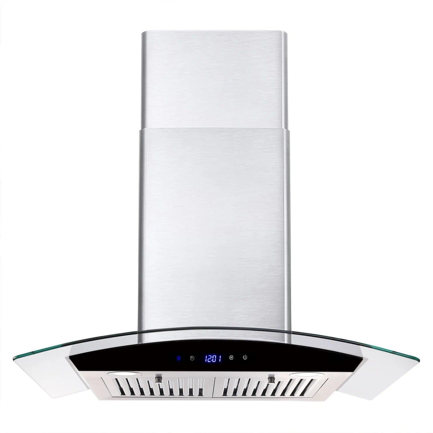 ‌700CFM 30in Wall-Mounted Range Hood with Touch Smart Timer & Auto Clean Convertible Ducted/Ductless Stainless Steel Chimney E Power Solutions